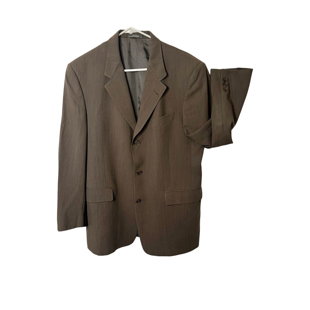 Vintage Hart Schaffner Marx Blazer Mens 40S Brown Wool Made in USA Classic Prof